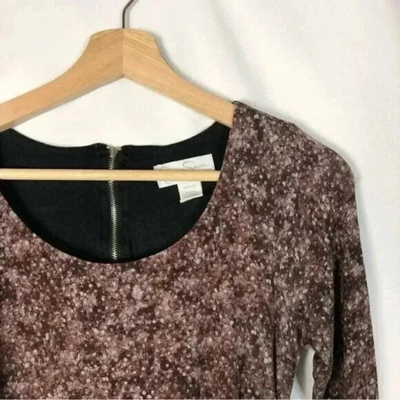 Jessica Simpson Maternity Purple Printed Long Sleeve Bodycon Mini Dress S - Picture 3 of 3